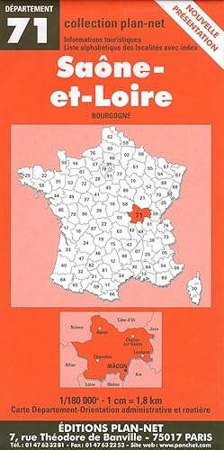 Download Carte routière : Saône-et-Loire PDF