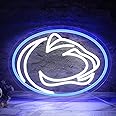 University Team Logo Neon Sign Football Neon Sign for Room Decor Sports Neon Light LED Sign for Sports Fans Gifts USB Powered Neon Wall Sign Dimmable for Man Cave Sports Studio Wall Art 15.2“*10.8”