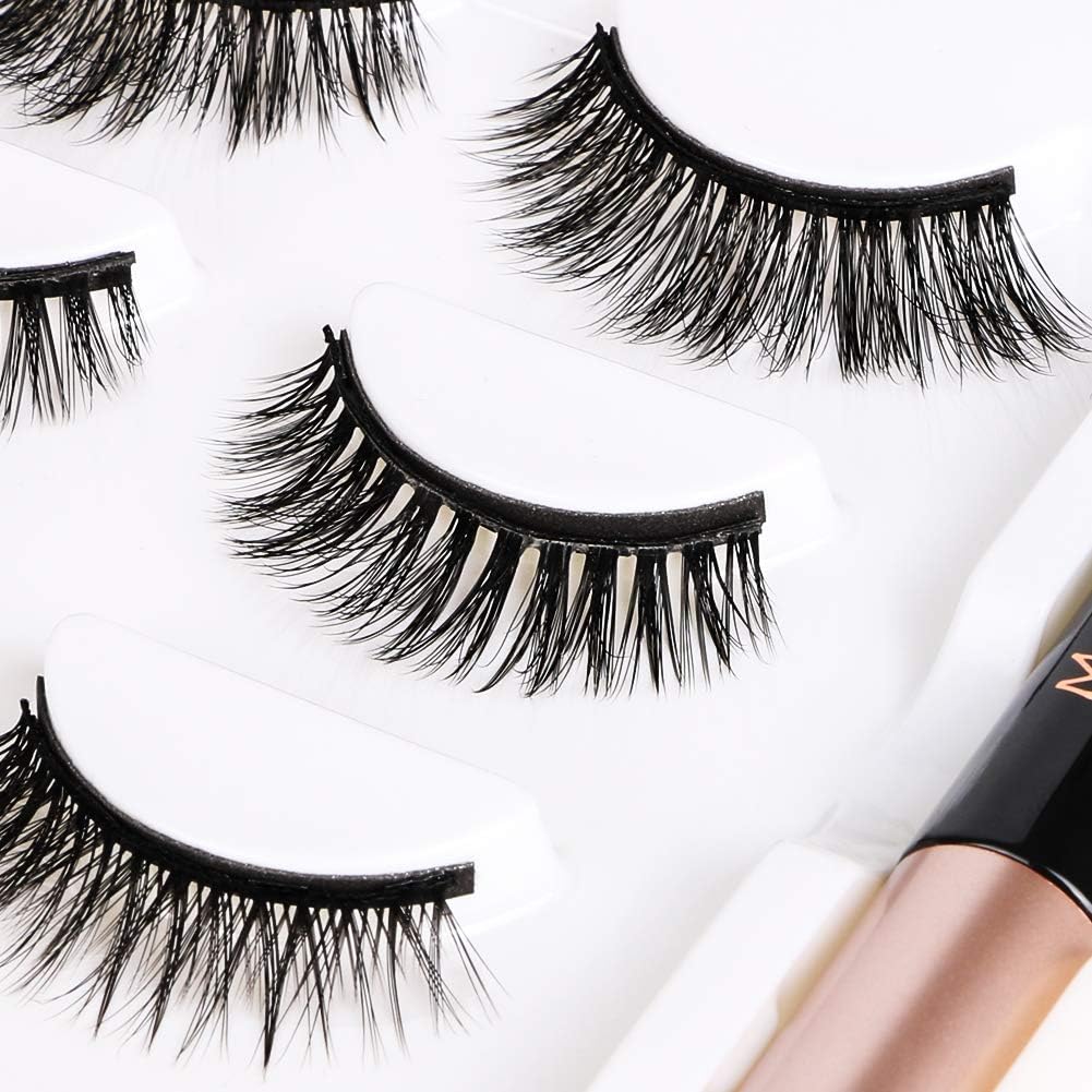 URAQT Magnetic Eyelash, 3 works 3D False Eyelash Extensions, Reusable Handmade Artificial Lashes, Natural Thickness - Image 4