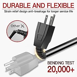 16/3 Short Extension Cord 4 FT, Black Extension