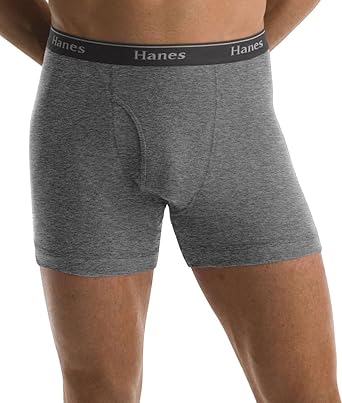 Hanes Men S No Ride Up Boxer Briefs Comfort Waistb 5 Pack Blk