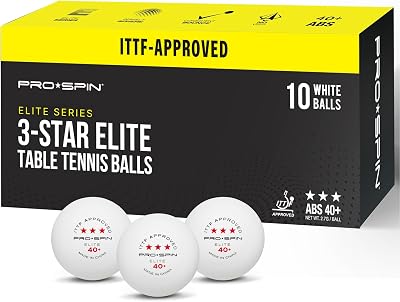 PRO-SPIN Ping Pong Balls 3-Star Premium White ABS Tournament Quality
