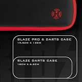 Harrows Blaze Darts Wallet Case Holds 3 Fully Assembled Darts Black Red view 6