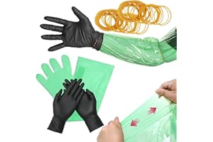 CZBRO 40 Pcs Field Dressing Gloves Deer Gutting Gloves Disposable Hunting Cleaning Mittens for Field Dressing Accessory Kit