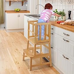 COSYLAND Kids Kitchen Step Stool，Toddler Standing