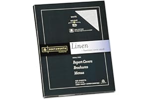 Southworth Z550CK 25% Cotton Linen Business Coverstock White 65 lbs 8-1/2 x 11 100/Box FSC