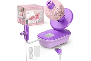 MIAOKE Electric Yarn Ball Winder, High Speed Three Gears Adjustable 4-10oz Large Automatic Winder for Crocheting, Convenient and Easy to Use, Good Helper for Knitting Enthusiast-Charm Purple