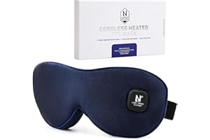 Aroma Season Silk Heated Eye Mask Cordless, Warm Eye Compress for Dry Eyes, MGD, Stye, Blepharitis, Chalazion, Detachable & W