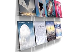 Adeptus Mechanicus 8 Pack 12-inch Vinyl Record Wall Mount, Clear Acrylic Album Record Holder Display, Collector's Item