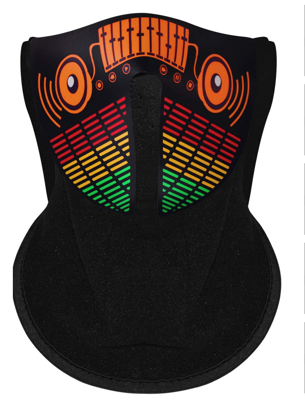 ZOY LED Music Mask Sound Active Mask Light Up Mask for Party Dancing,Riding,Skating,Festival