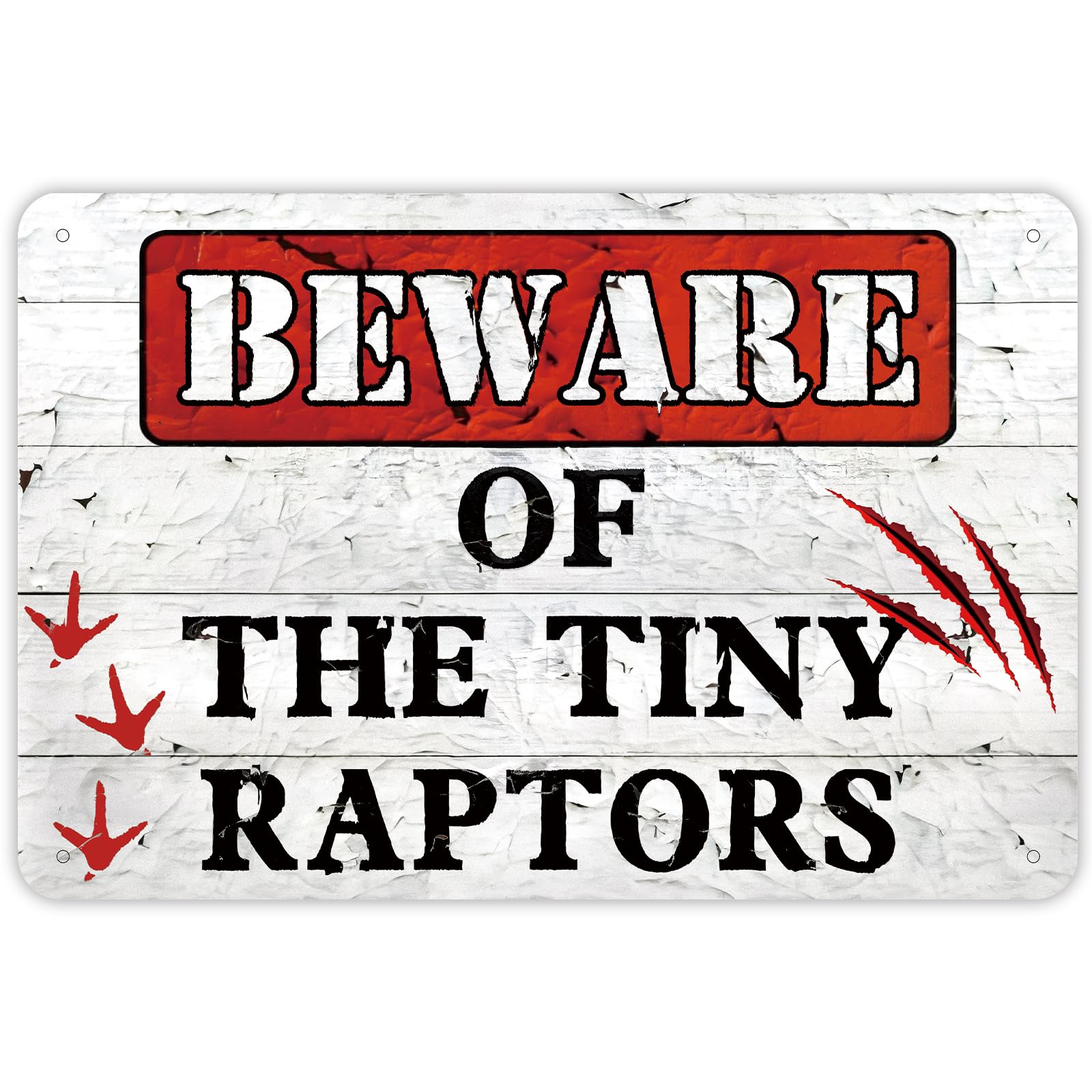 The Tiny Raptors Chicken Decor - Funny Wall Decor for Farmhouse, Garden, and Kitchen - Chicken Coop Accessories (8