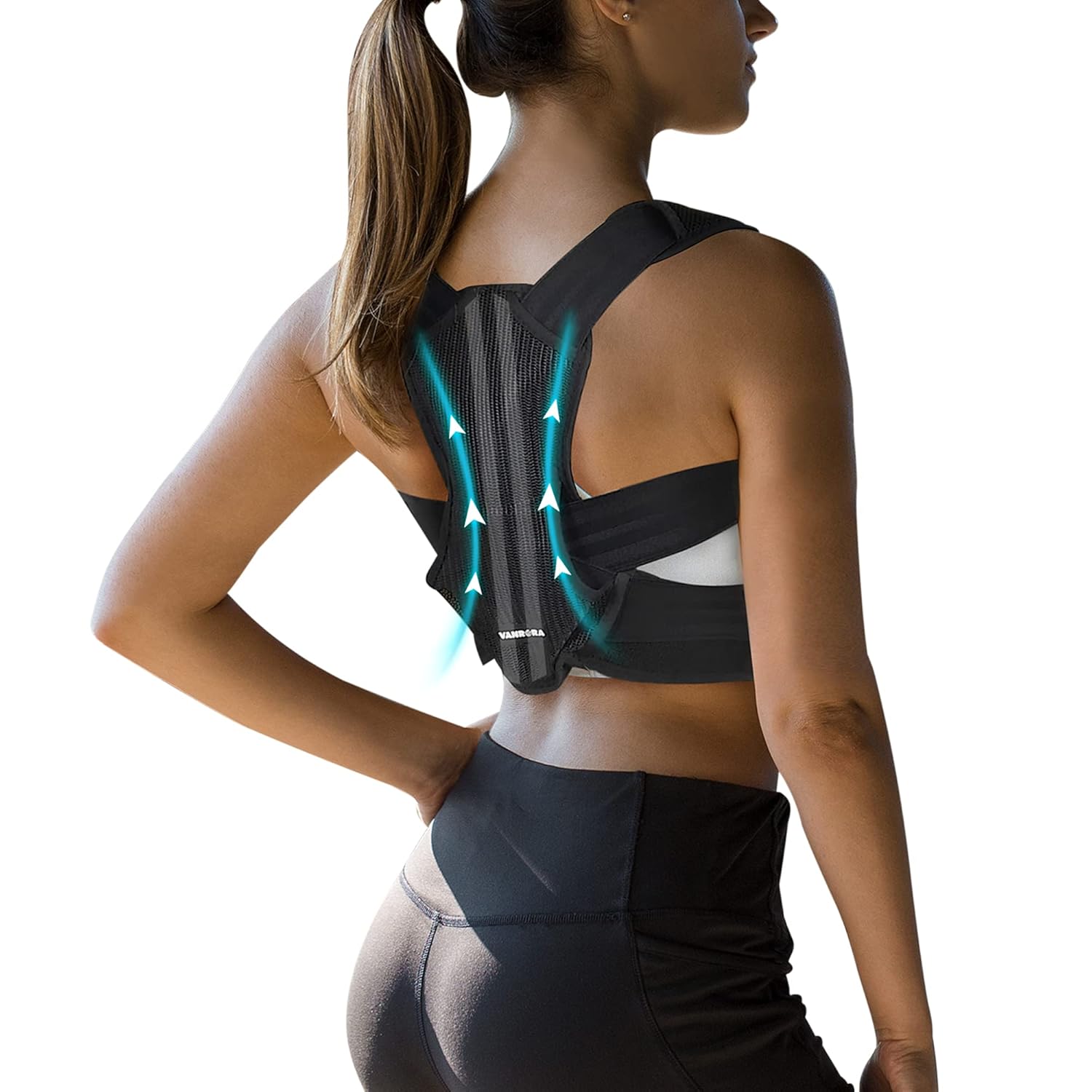 VANRORA Posture Corrector for Women and Men, Back Brace Fully Adjustable & Comfy, Support Straightener for Spine, Back, Neck, Clavicle and Shoulder, Improves Posture and Pain Relief S/M: Industrial & Scientific