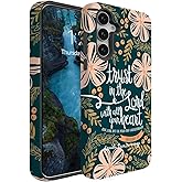 WQIOICNXK Compatible for Samsung Galaxy S25 Ultra 5G Case,Individualized and Distinctive Double Layer Protection Shockproof Phone Cover for Women Men Girl Boy,Bible Verse Proverbs 3:5