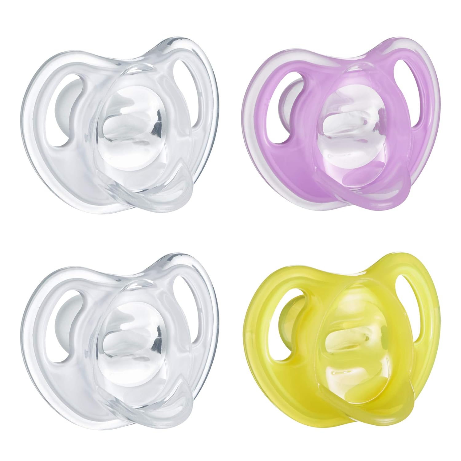 Tommee Tippee Ultra-Light Silicone Baby Pacifier, Girl - 6-18m, 4pk, Pink