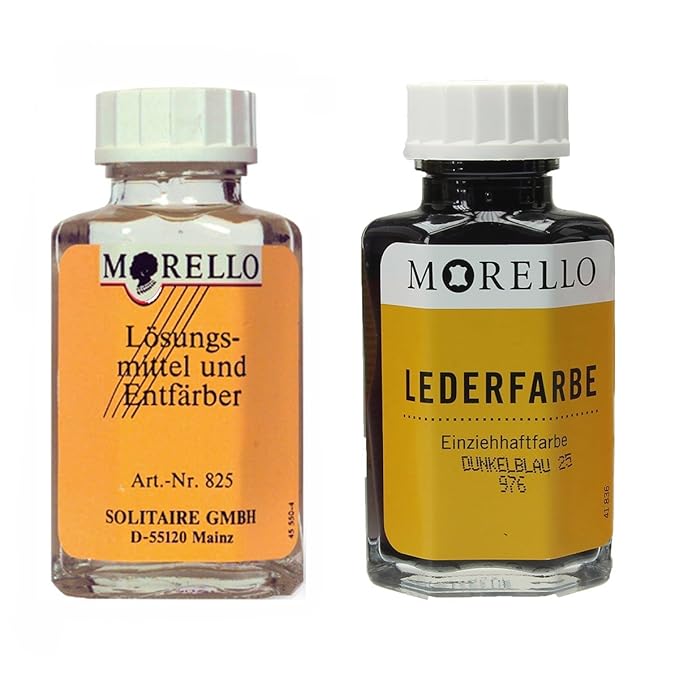 Morello Lederfarbe dunkelbraun mit Morello Lederreiniger SET