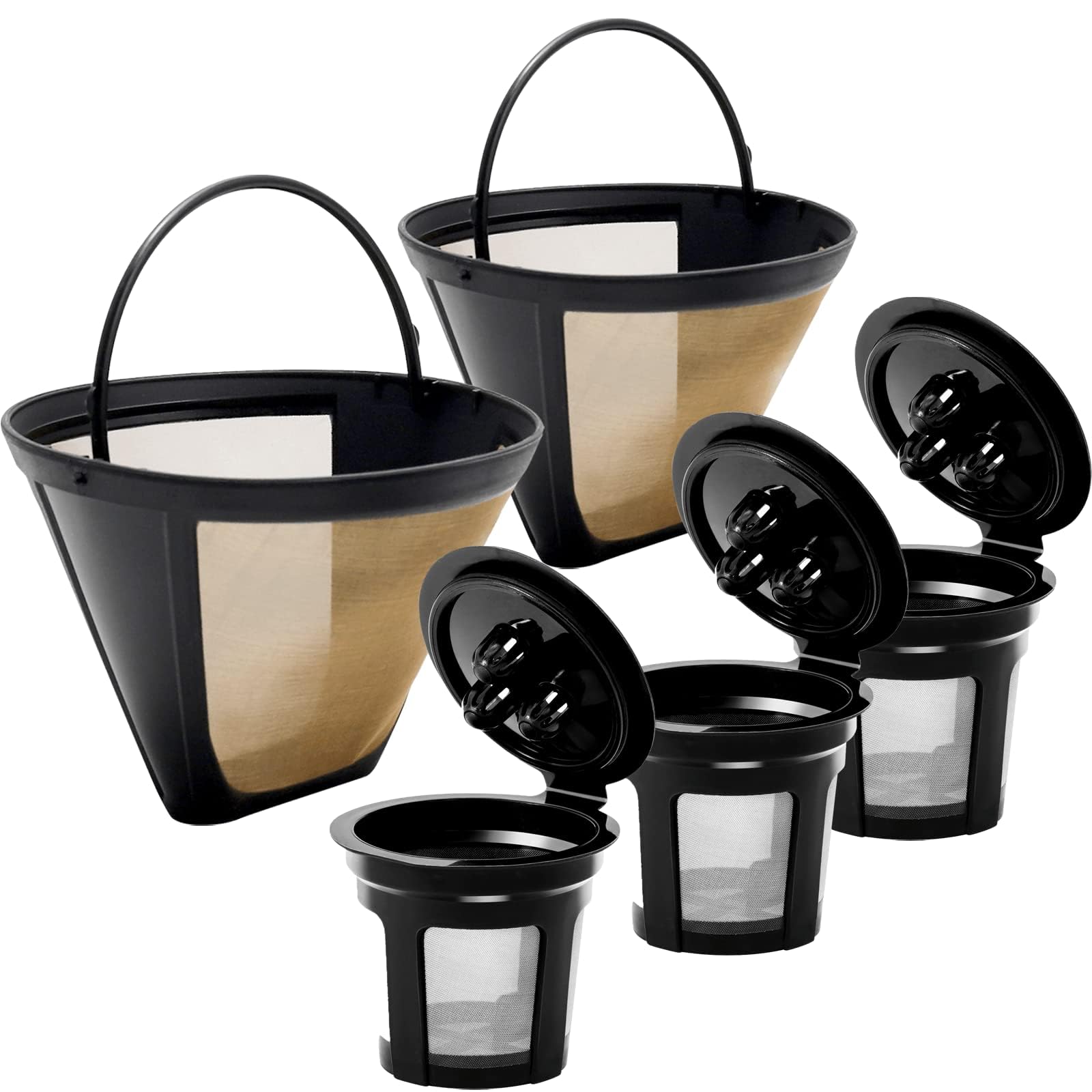 Photo 1 of Reusable Coffee Pods for Ninja CPF301 Coffee Maker, 3 Pack Reusable K Cups Pods and 2 Pack Reusable Filters not for Ninja CFP101 & Ninja PB051