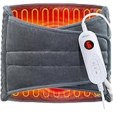 ALLJOY Heating Pad for Back Pain Relief, 12"x44" Large Heating Pad for Period Cramp, Electric Heating Pads Wrap for Lower Back Neck Shoulders Back Warmer with 10 Heat Levels & 4 Timers Auto Off