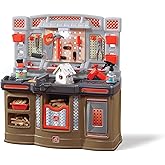 Step2 Big Builders Pro Workshop for Kids, Indoor/Outdoor Tool Bench for Children, Interactive Play with Sounds, Includes 45 Piece Toy Accessory Kit, Made of Durable Plastic, For Toddlers 3+ Years Old