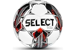 SELECT Samba Futsal Ball, Senior, White/Black/Red V22, Senior(Size 4)