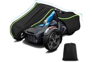 Q QUNSUNUS QUNSUNUS Waterproof Motorcycle Cover for Can Am Ryker 600, Cover for Ryker 900, Outdoor All Weather Motorcycle Cover with Wind, Sun, UV and Dust Protection