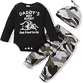 Renotemy Newborn Baby Boy Clothes Outfits Infant Boy Letter Print Romper Pants Clothing Set