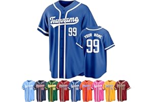 XZJGXML Custom Baseball Jersey Personalized Uniform Shirts Stitched Printed Name Numbers Sports for Men Women Youth