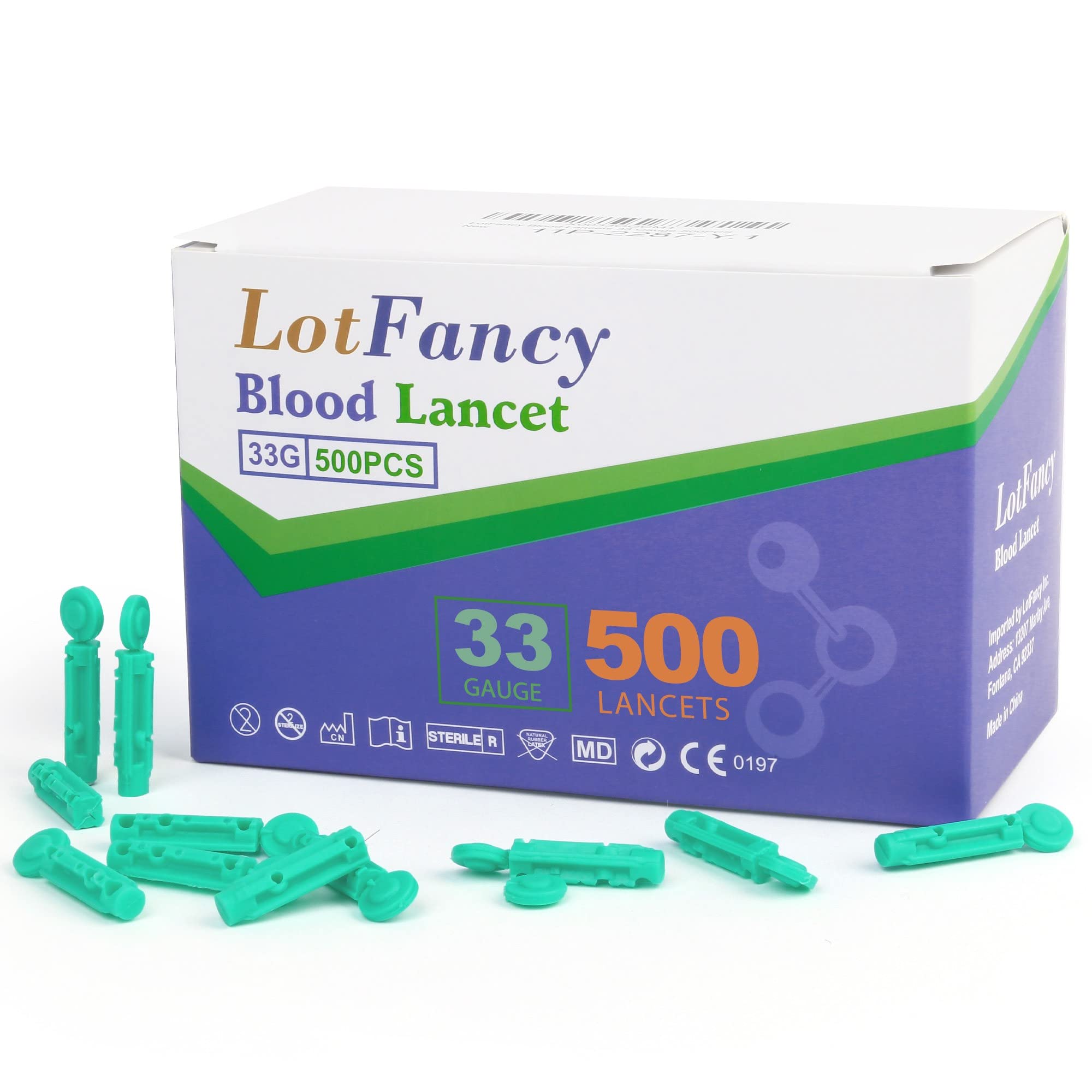 Mua LotFancy Lancets for Diabetes Testing, 500 Counts, 33 Gauge, Twist