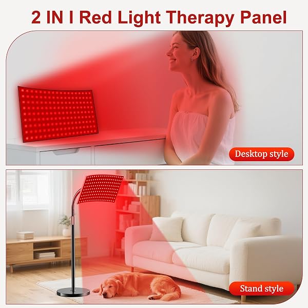 RED LIGHT THERAPY FOR BODY FACE, INFRARED LIGHT THERAPY LAMP WITH ADJUSTABLE STAND, 660NM AND 850NM NEAR INFRARED LED LIGHTS PANEL, RED INFRARED LAMP FOR FULL BODY, GIFT FOR MEN WOMEN