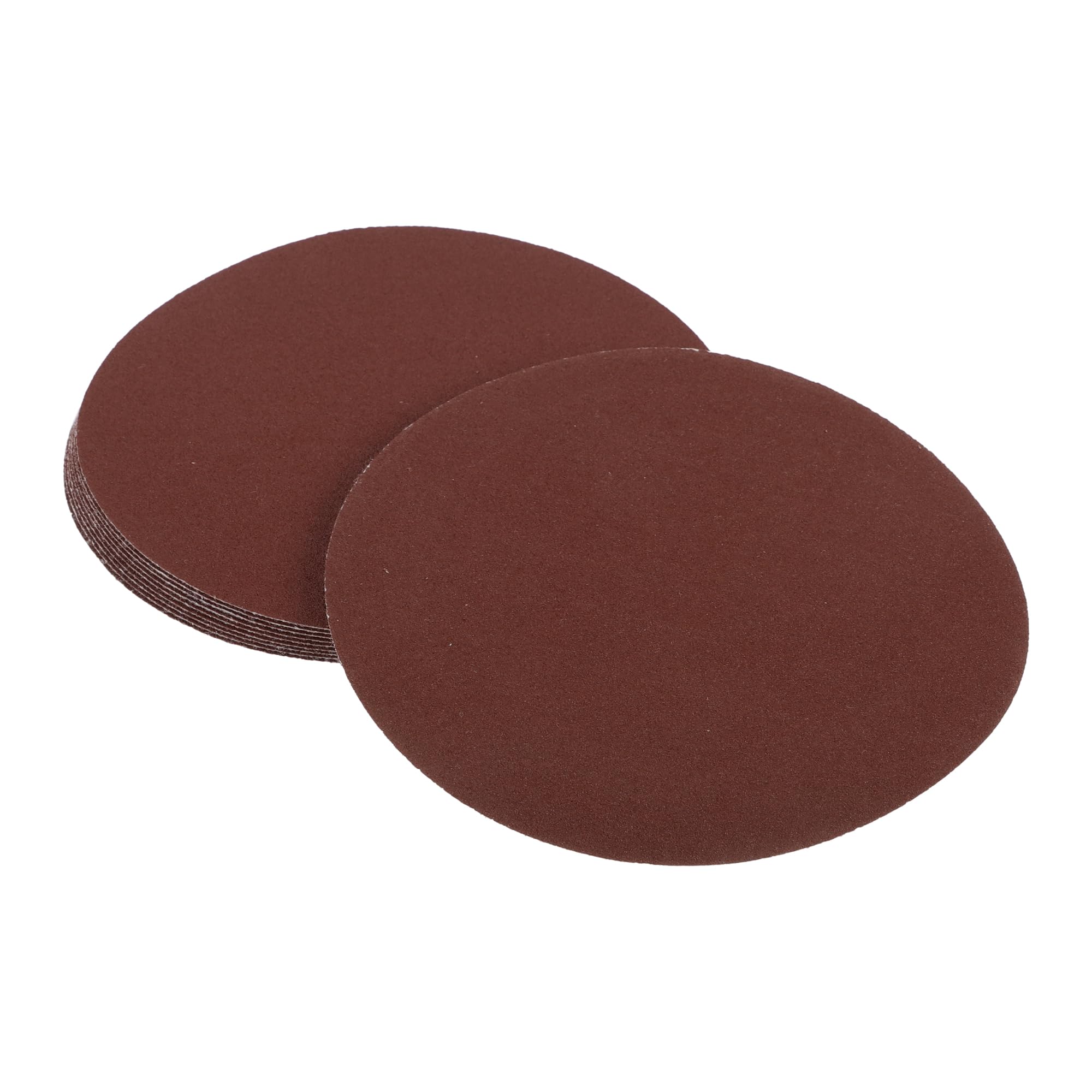 Partuto 10 Pcs 6inch 120 Grit Universal Sanding Discs - Round Hook and Loop Sandpaper - White Paper Red