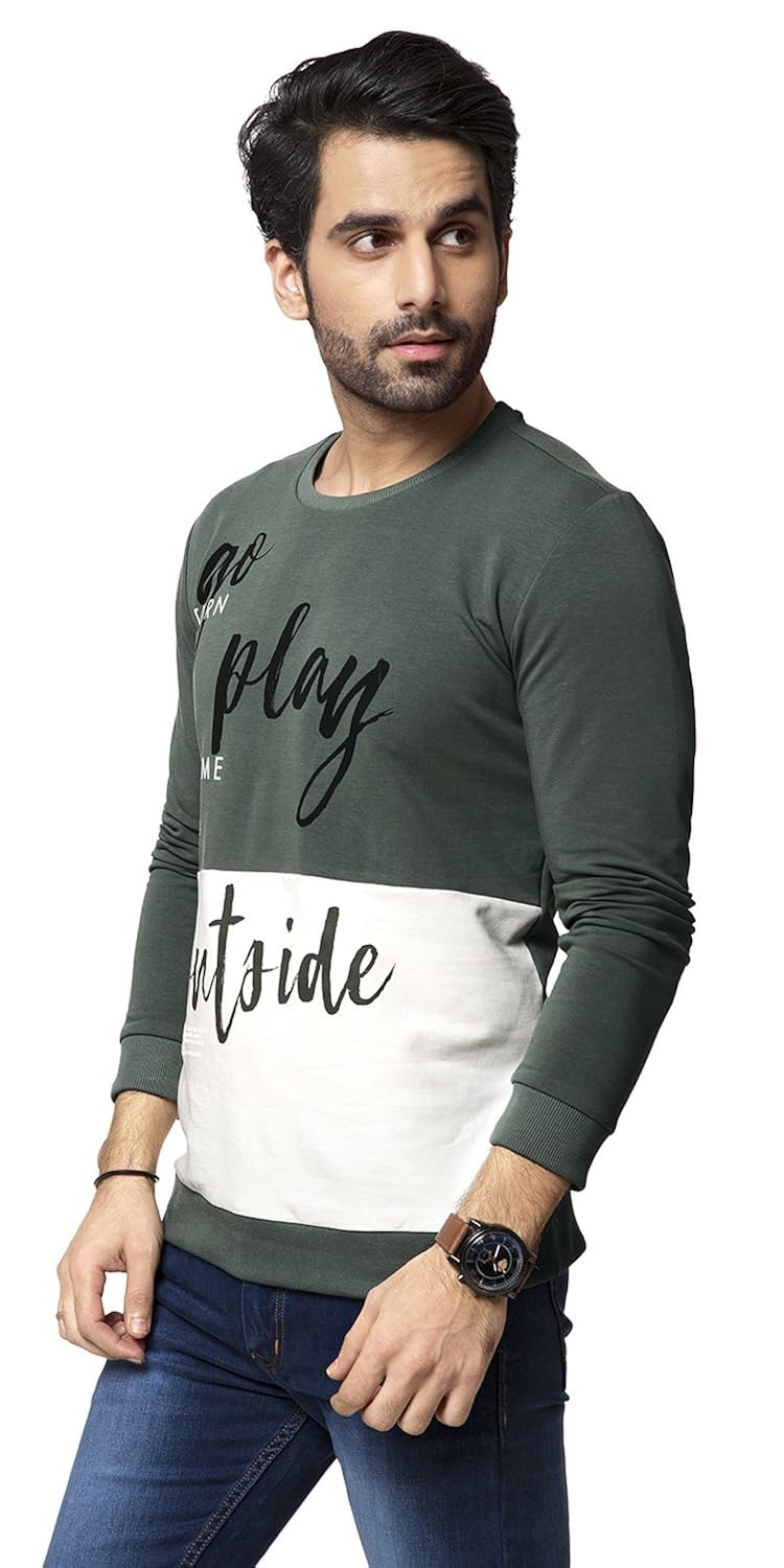 zeyo men's cotton printed t-shirt