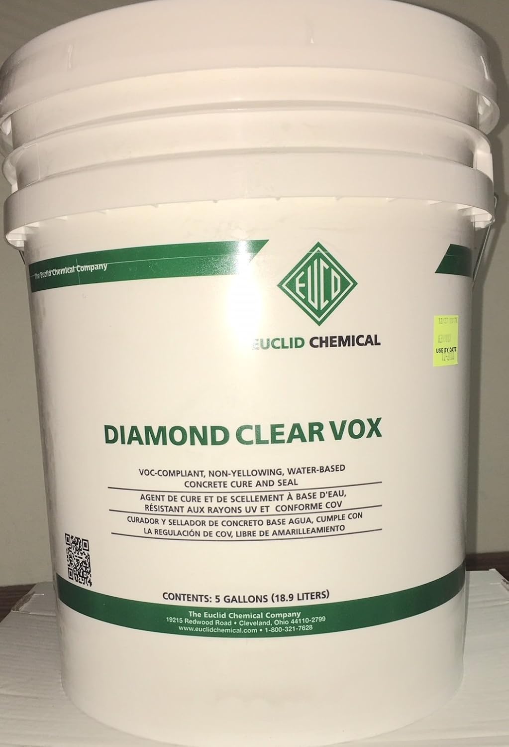 EUCLID DIAMOND CLEAR VOX, 5 GAL, WATERBASED CONCRETE CURE & SEAL
