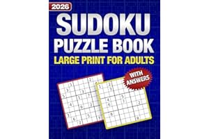 Sudoku Puzzle Book for Adults: Large Print with Answers: 288 Puzzles with Two Difficulty Levels — Easy & Hard for Adults and Seniors