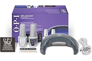 OPI GELement LED Cure Gel Nail Polish System | DIY Salon Quality | Assorted Colors, Base & Top Coat | LED Curing Lamp | Starter Kit + Prep Supplies | Sold Separately | Vegan | Soak Off Removal