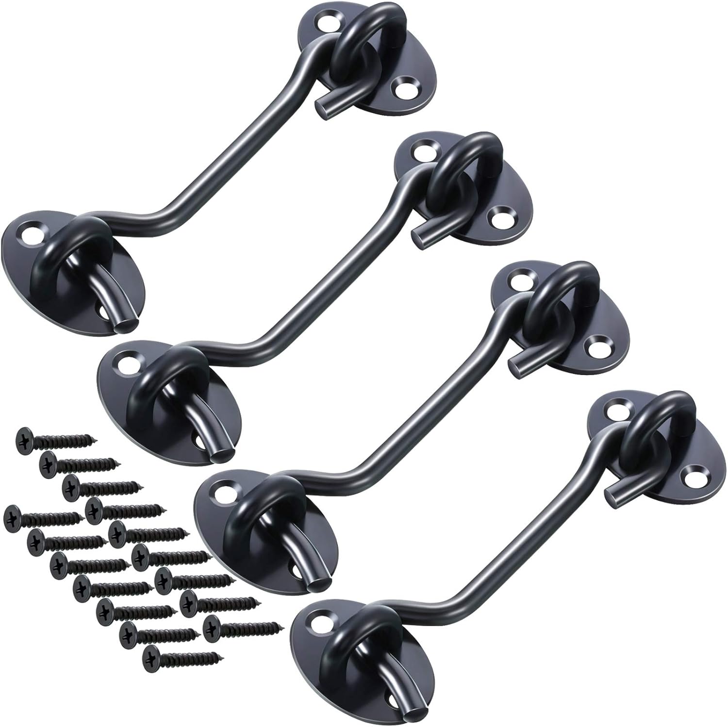 Cabin Hook Eye Latch 4 Inch Heavy Duty Lock Hook and Eye Latch Solid