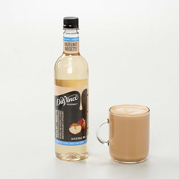 DAVINCI GOURMET SUGAR-FREE ORIGINAL HAZELNUT SYRUP, 25.4 FLUID OUNCES (PACK OF 1)