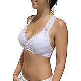 Blue 55 Women's Sexy Racerback Lace Plunge Bralette Padded Bra Top