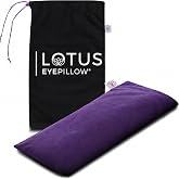 Lotus Lavender Eye Pillow - Weighted Eye Mask for Sleeping &amp; Yoga | Real French lavender buds, not fragrance oil. Hot or cold for headaches, dry eyes &amp; puffiness. Free NOLAVA app.