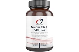 Designs for Health Niacin 500mg - Niacin CRT Vitamin B3 (Nicotinic Acid), Controlled Slow Release Tablets to Help Minimize Fl