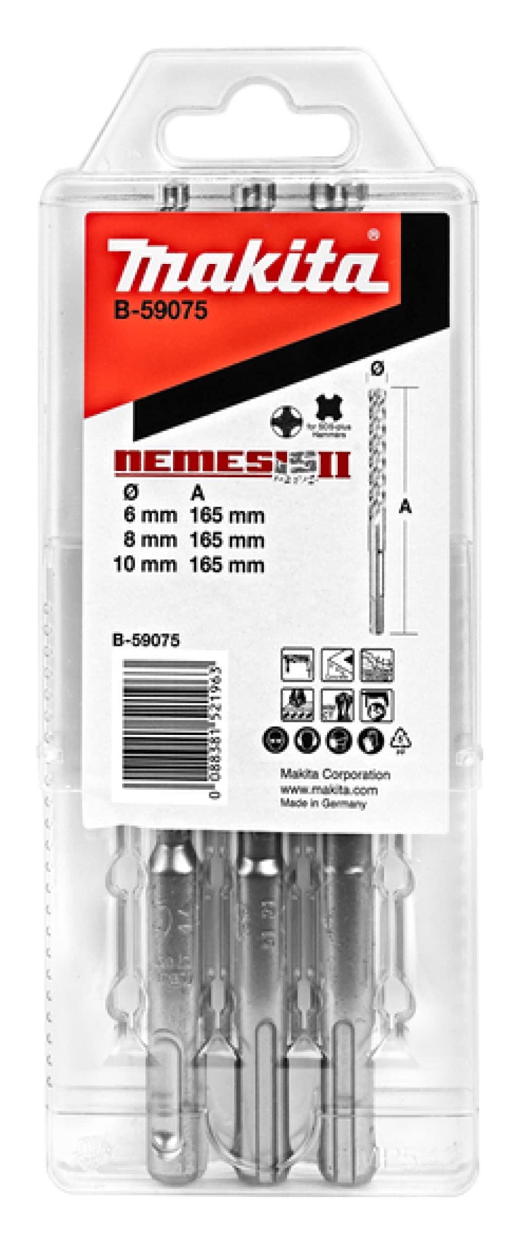 Makita 3 Drill Bit Case Nemesis 6,8,10