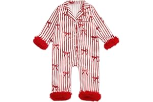 mlpeerw Baby Girl Valentines Day Pajamas Newborn Heart Feather Trim Nightgown Jumpsuit Romper Cute Infant Silk Pjs Sleepwear