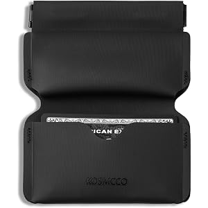 KOSMCCO Minimalist Front Pocket Wallet, Magnetic Card Holder | Slim Design, Magnetic Closure, Holds Cards Cash and Coins, Ide