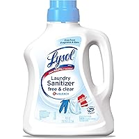 Lysol Laundry Sanitizer Additive, Free & Clear, Free from Fragrance and Dyes, 0% Bleach Laundry Sanitizer, bacteria…