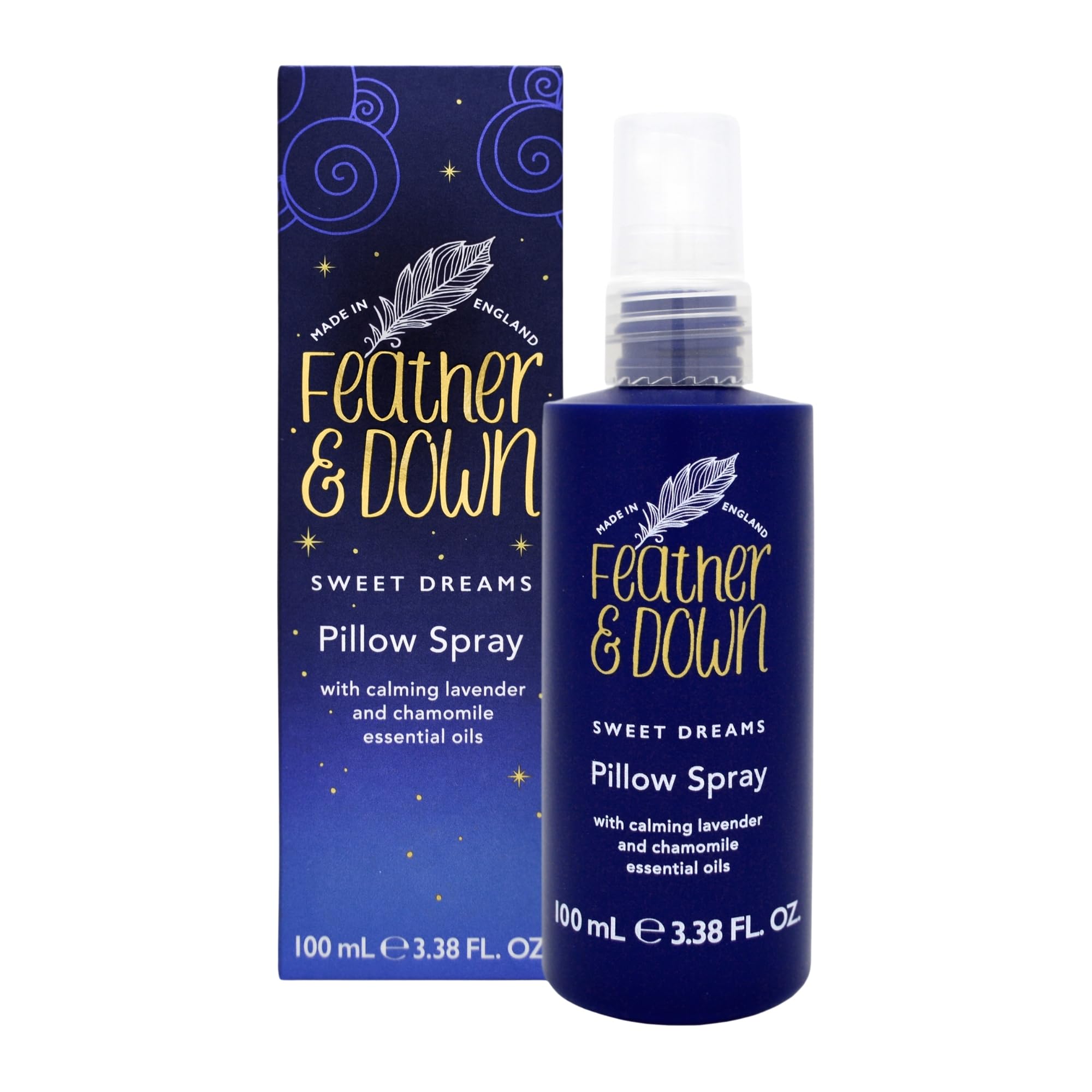 Feather & Down Lavender Pillow Spray 100 ml – Sleep Spray with Calming Chamomile Essential Oils for Relaxation