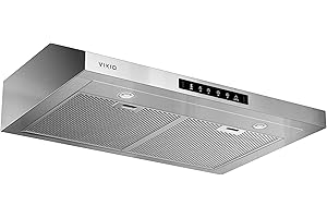 VIKIO HOME Range Hood 30 Inch Under Cabinet, 900CFM Stainless Steel Kitchen Stove Vent Hood, Touch/Gesture Control, 3 Speed Exhaust Fan, LED Lights, Reusable 5-Layer Aluminum Filters