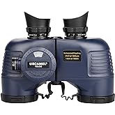 USCAMEL 10x50 Marine Binoculars for Adults, Waterproof Binoculars with Rangefinder Compass，BAK4 Prism FMC Lens Binoculars wit