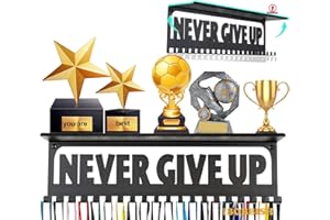 iBobbish Non-Slip Medal Hanger Display Trophy Shelf,Medal Hanger Display for Wall with 16inchL,Race Medal Display Upgraded Medal Holder Display for gymanstics,Race,Soccer,Swim