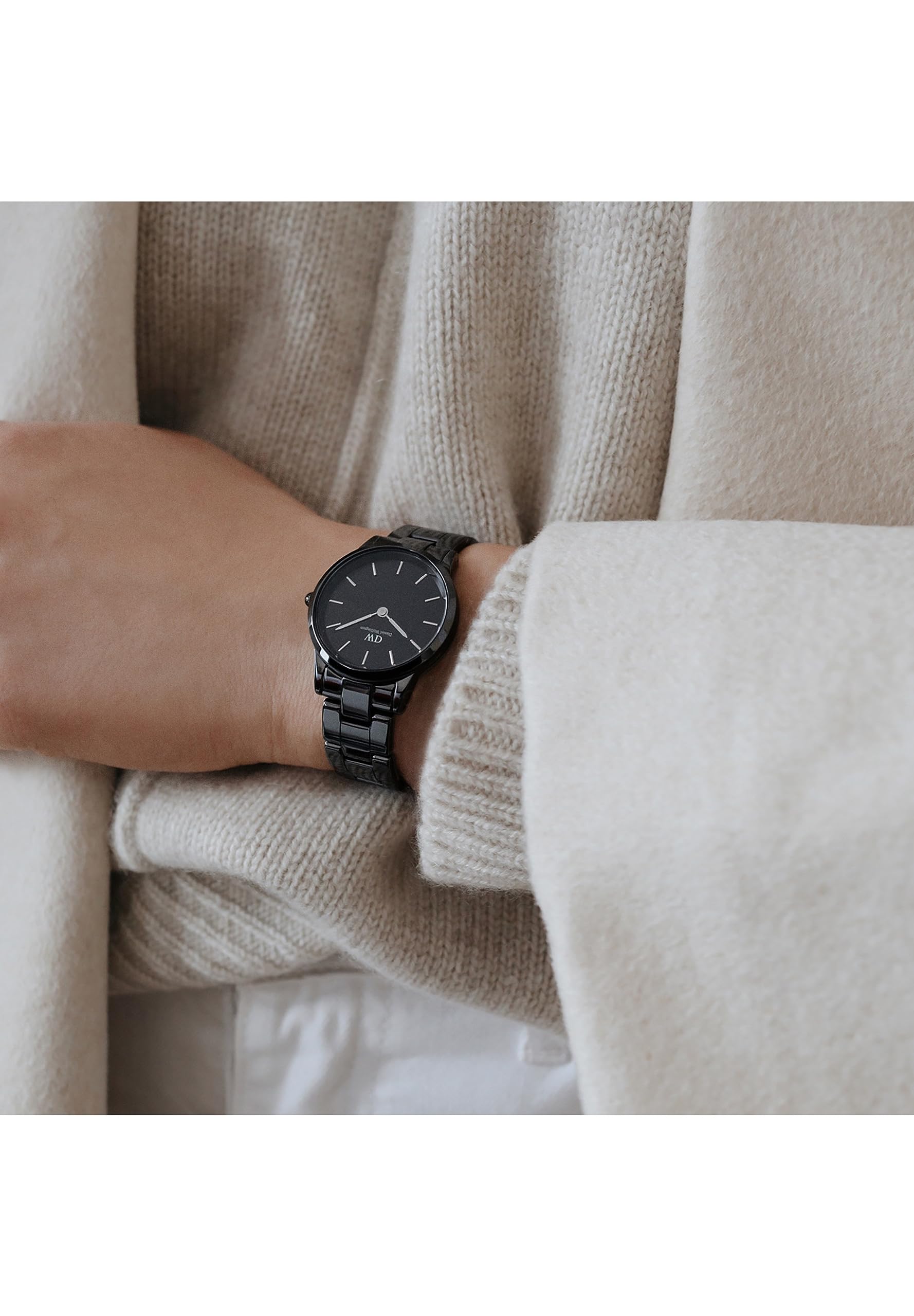 Daniel Wellington Men's Black Iconic Link Ceramic Watch DW00100414