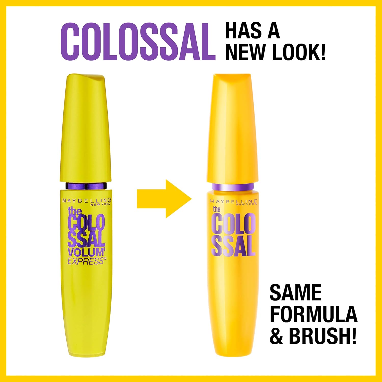 Maybelline Volum' Express The Colossal Washable Mascara, Volumizing, Glam Black : Beauty