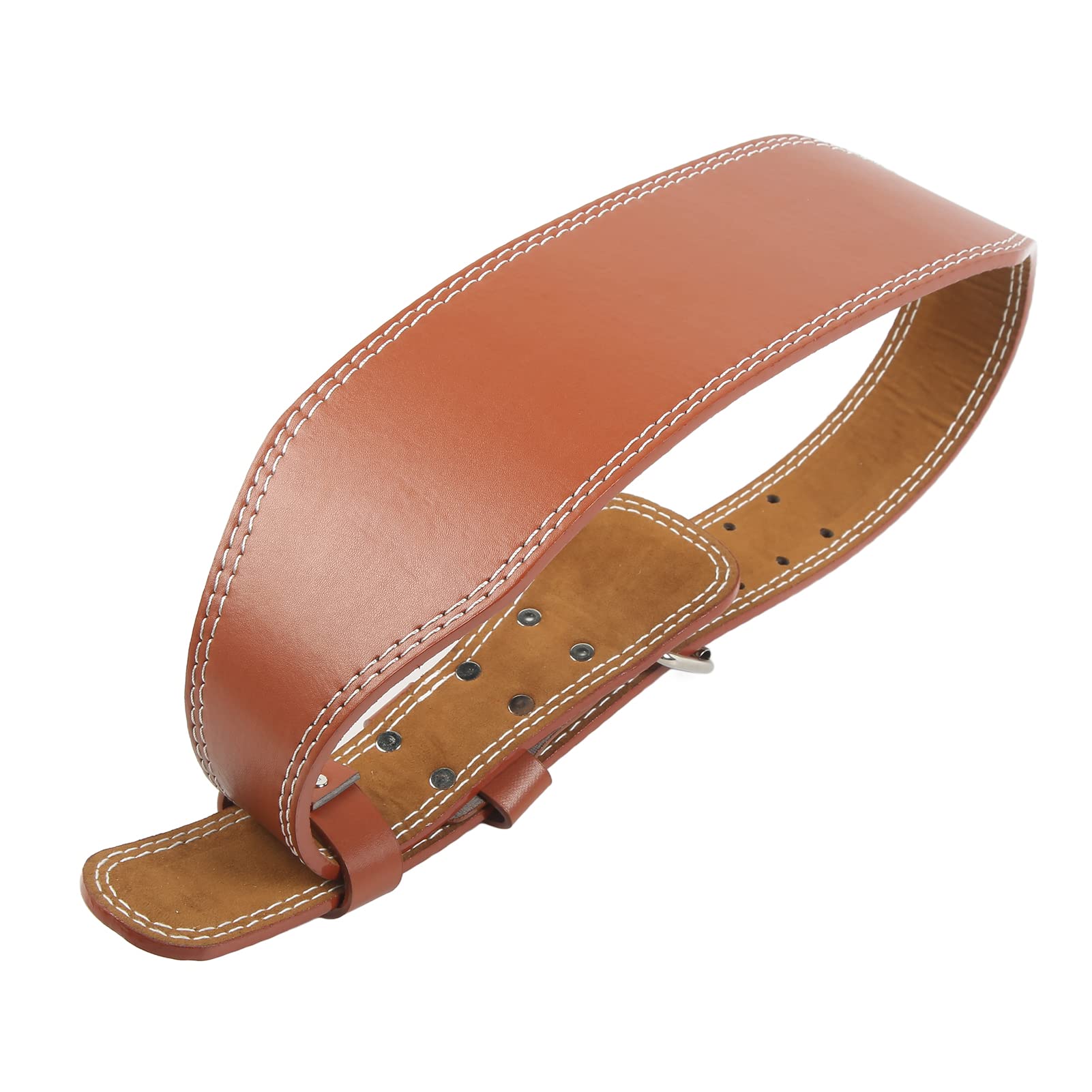 Sports belts, tear resistant weight lifting belt stabilizes the spine for men for deadlift (Brown)