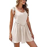 Women's Bathing Suit Cover Up Swim Beach Dresses Bow Sun Summer Dresses with Pockets Swimsuit Coverups